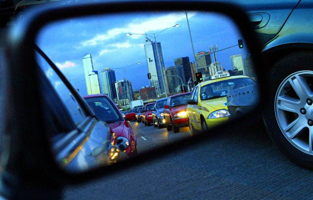 Commuter traffic in Melbourne. Seven out of 10 Australian commuters drive to work. Photo: James Davies