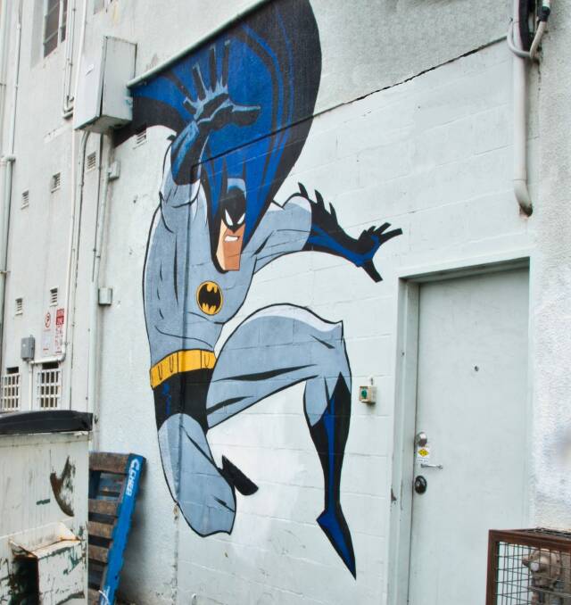 Where in Canberra? last week. Congratulations to Justine Hobson of Campbell who correctly identified the Batman mural painted at the back of Impact Comics in Tocumwal Lane (off Bunda Street and Petrie Plaza) in Civic. Photo: Chris Blunt