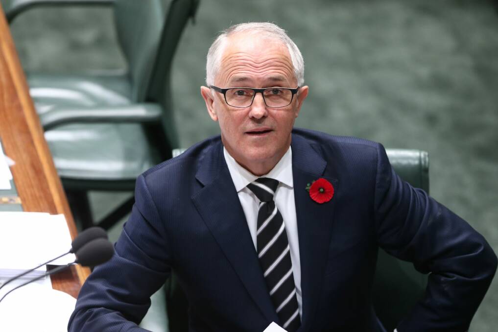 Prime Minister Malcolm Turnbull in question time. Photo: Alex Ellinghausen Photo: Alex Ellinghausen