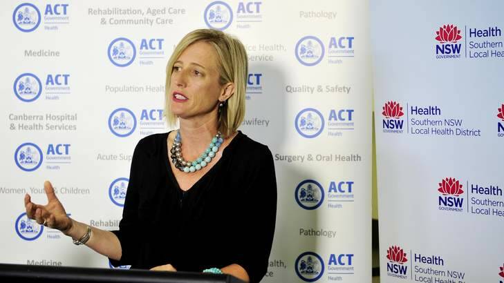 ACT Chief Minister  Katy Gallagher at Queanbeyan Hospital to launch a new education program. Photo: Jay Cronan