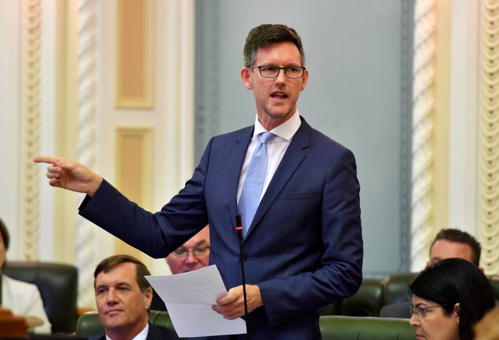 Queensland Transport Minister Mark Bailey details plans for a new watchdog for the taxi and ride-sharing industry. Photo: AAP