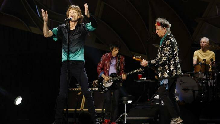 The Rolling Stones in concert at Melbourne's Rod Laver Arena. Photo: Paul Jeffers