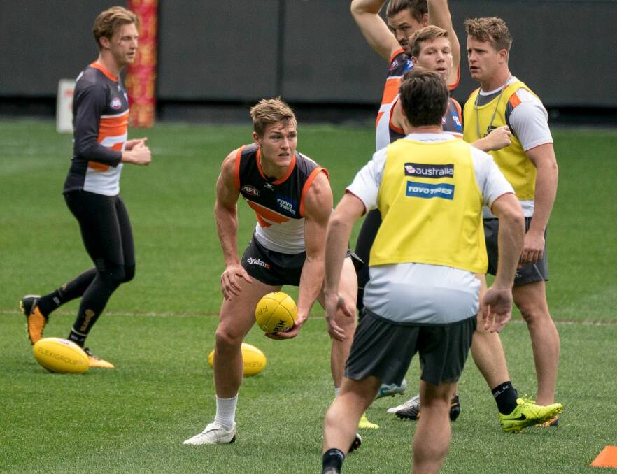 Improver: Adam Tomlinson was one of the Giants' best in Saturday's preliminary final loss to Richmond. Photo: AAP
