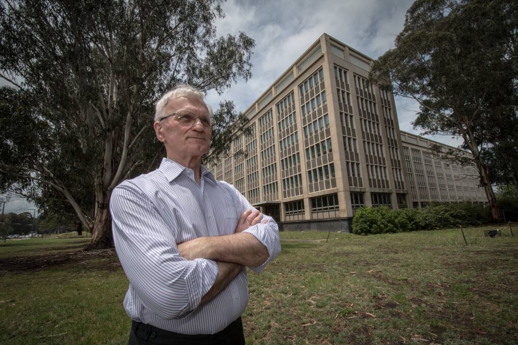 The Walter Burley Griffin Society, including committee member Peter Graves (pictured), is concerned about the demolition of Anzac Park East. Photo: Sitthixay Ditthavong