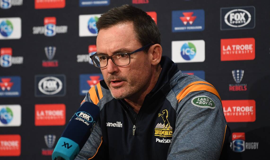 Brumbies coach Dan McKellar was "shattered" after the three-point loss to Melbourne. Photo: AAP