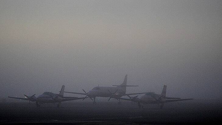 Fog at Canberra airport Photo: Jay Cronan