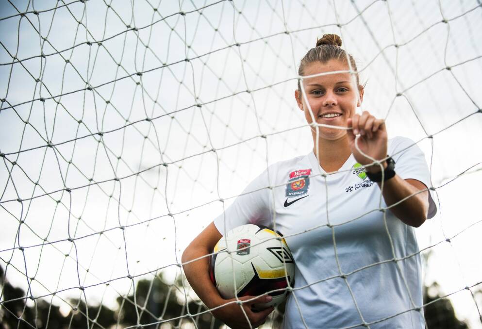Kahlia Hogg has returned to Canberra United after completing her studies in the US. Photo: Elesa Kurtz