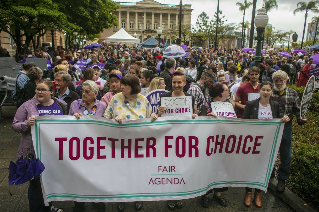 Pro-choice supporters who rallied in Brisbane on the weekend had a victory on Wednesday night, when reforms were passed. Photo: Glenn Hunt/AAP