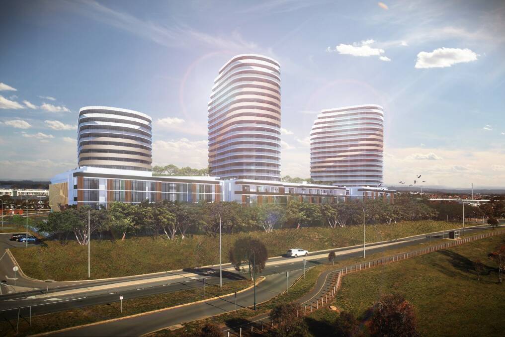 An artists' depiction of the Gungahlin Central Park project. Photo: Supplied