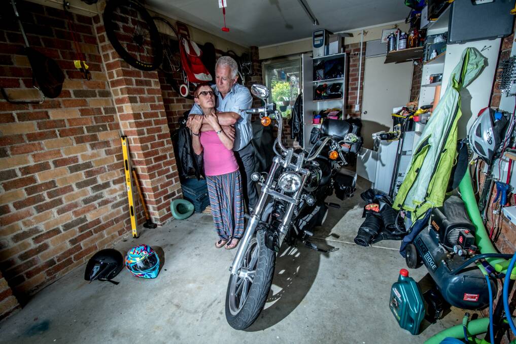 Gary and Debbie Francis of Conder, who were injured in a motorbike accident and have concerns about proposed changes to third-party insurance.  Photo: Karleen Minney.