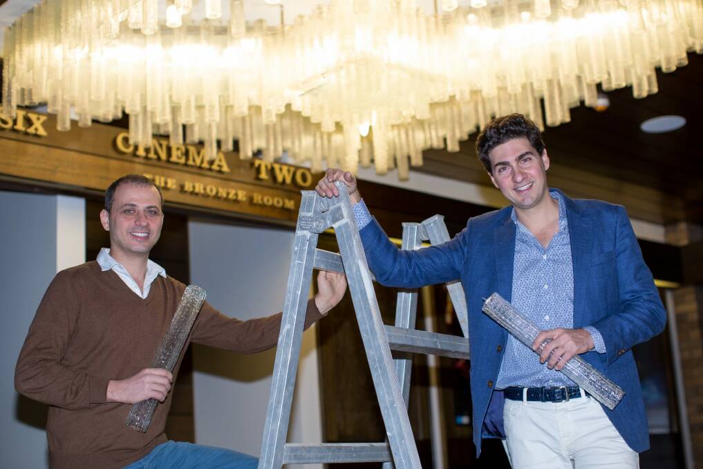 Brothers Peter and Stephen Sourris restored the cinema complex at New Farm in 2013. Photo: Rob Hamilton