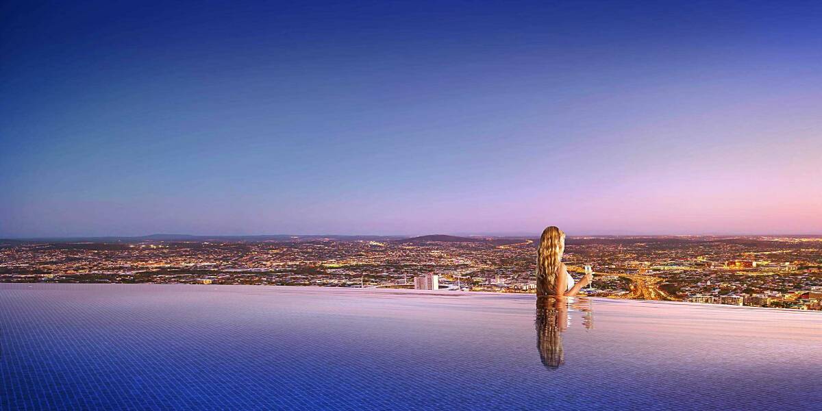 Brisbane's Skytower will have the highest infinity pool in the world. Photo: Supplied
