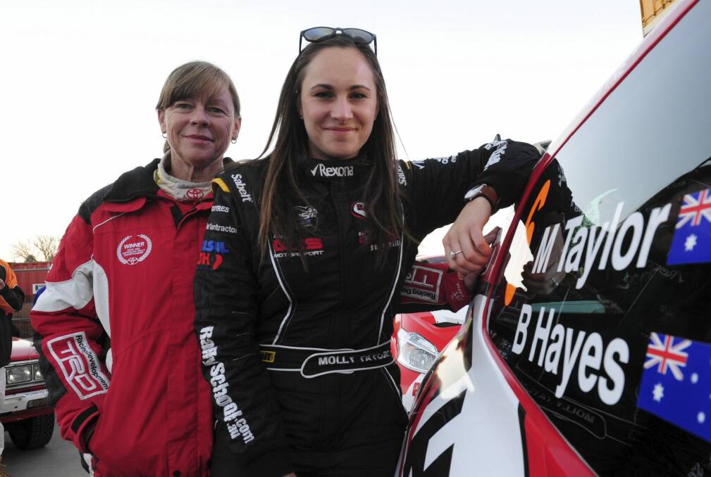 Coral and Molly Taylor, mother and daughter who will compete in this weekend's National Capital Rally. Photo: Graham Tidy
