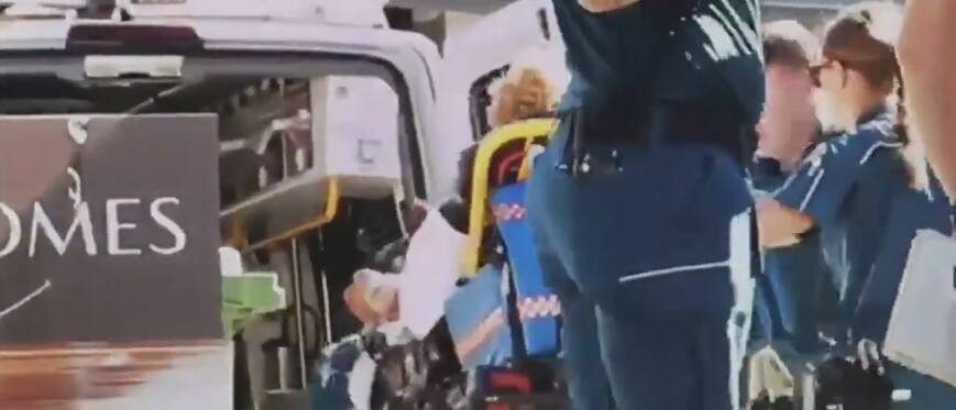 The High Acuity Response Unit and a Critical Care Paramedic treated the victim at the scene. Photo: Nine News Queensland - Twitter