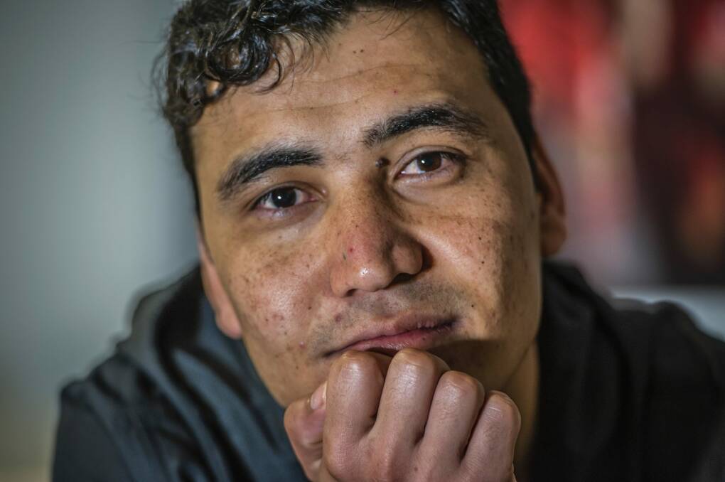 Refugee Ismail Hussaini spent six months in detention on Christmas Island and in Darwin when he was 17 and says self-harm was rife. Photo: Karleen Minney