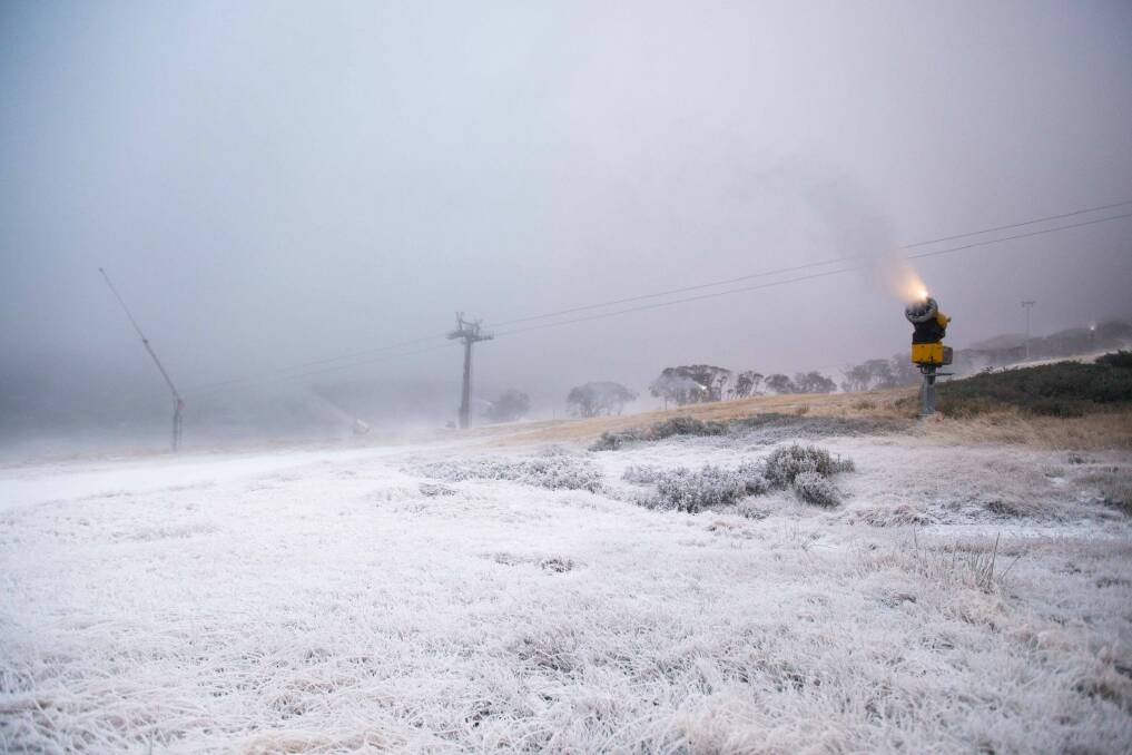 Perisher started making snow for the 2015 season last week.