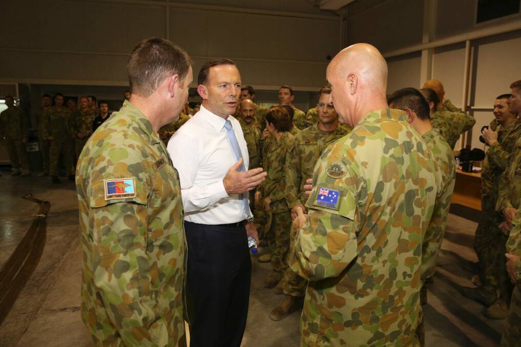 Tony Abbott was desperate to send soldiers to assist in the "fight against the death cult".  Photo: ADF