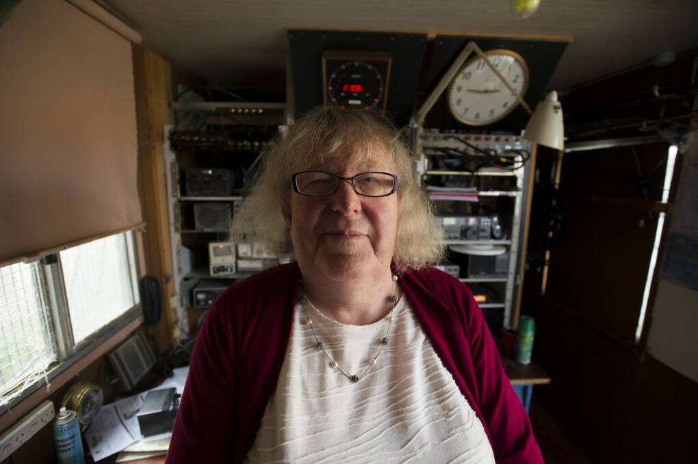 Amateur radio enthusiast Amanda Hawes will be camping out on Mount Ainslie on Anzac Day to do a commemorative broadcast. Photo: Jay Cronan