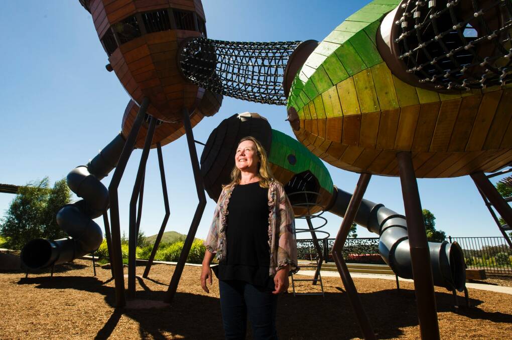 Professor Cathy Hope at the National Arboretum playground. Photo: Dion Georgopoulos