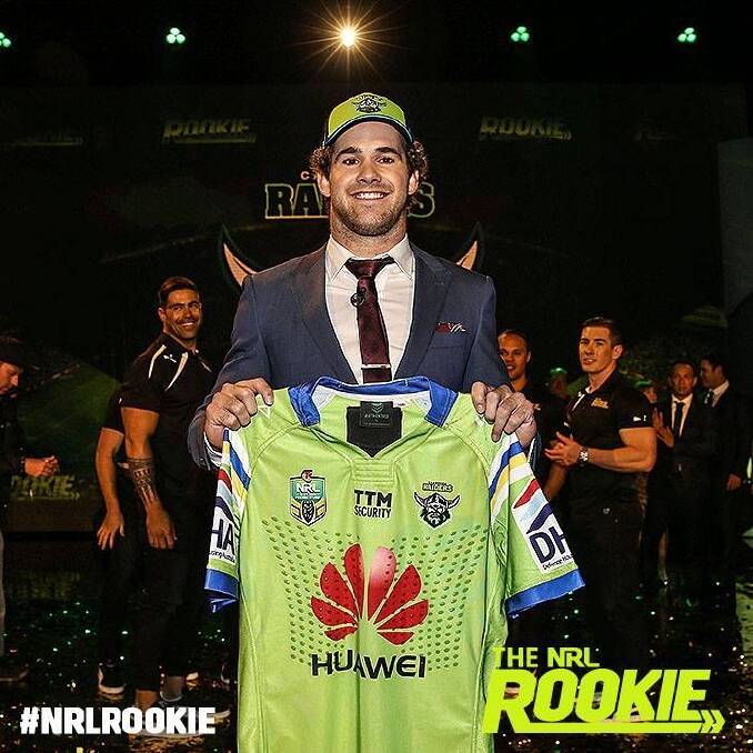 NRL Rookie winner Lou Goodwin has chosen to sign with the Canberra Raiders. Photo: Facebook