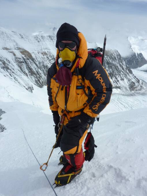 Canberra's Rick Agnew climbing Mt Everest in 2010. Photo: Supplied