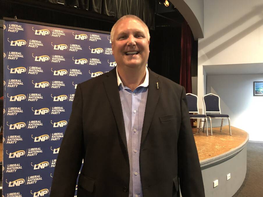Former Newman government MP and federal LNP candidate for Longman Trevor Ruthenberg at the preselection meeting on Tuesday night. Photo: Felicity Caldwell