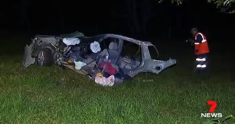 The other half of the car. Photo: 7 News Brisbane - Twitter