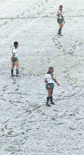 The Raiders aren't immune to playing in the snow and famously took on Wests Tigers at Canberra Stadium in these conditions in May 2000.