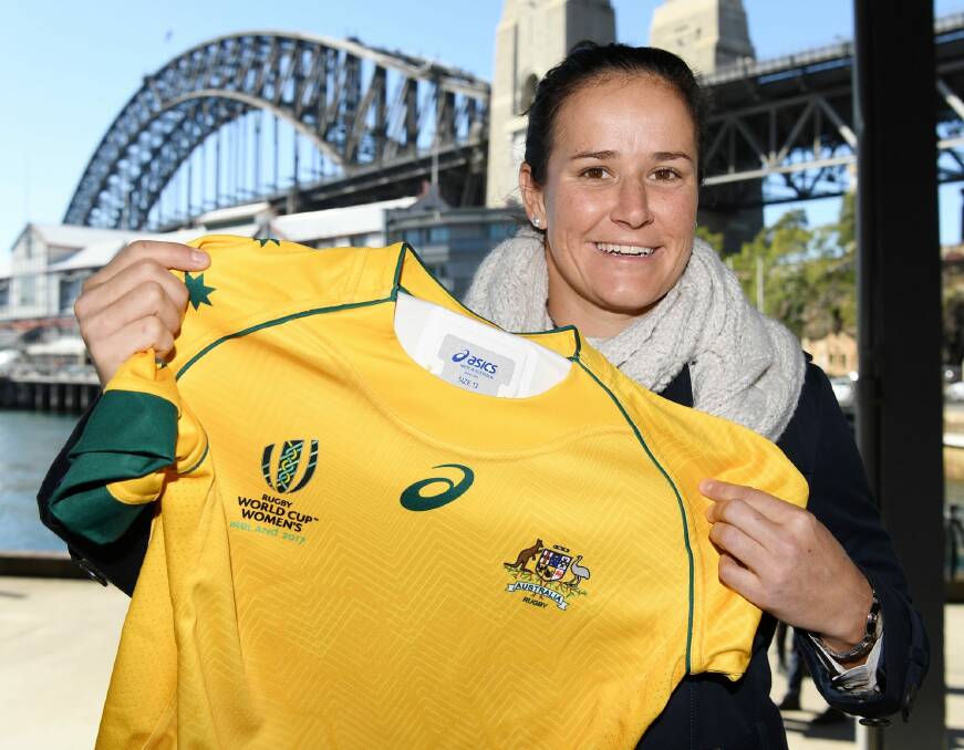 Excited: Wallaroos captain Shannon Parry has welcomed the announcement of a nationwide women's rugby union competition. Photo: AAP