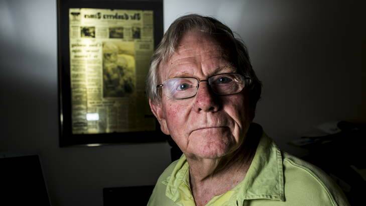 Former <i>Canberra Times </i>editor Ian Matthews, at home in Garran. Photo: Rohan Thomson