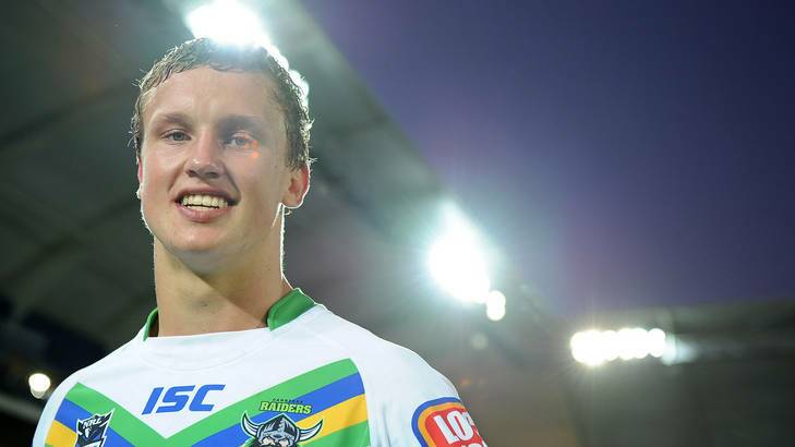 Jack Wighton of the Raiders poses after the round two NRL match between the Gold Coast Titans and the Canberra Raiders at Skilled Park on March 10, 2012 in Gold Coast, Australia. Photo: Getty Images
