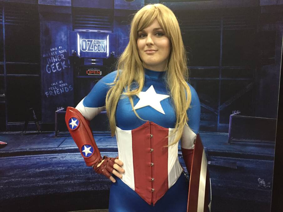 Brisbane cosplayer Vicky-Vic dressed as American Dream. Photo: Toby Crockford.