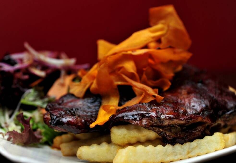 Barbecue ribs from Soul Food Kitchen. Photo: Melissa Adams