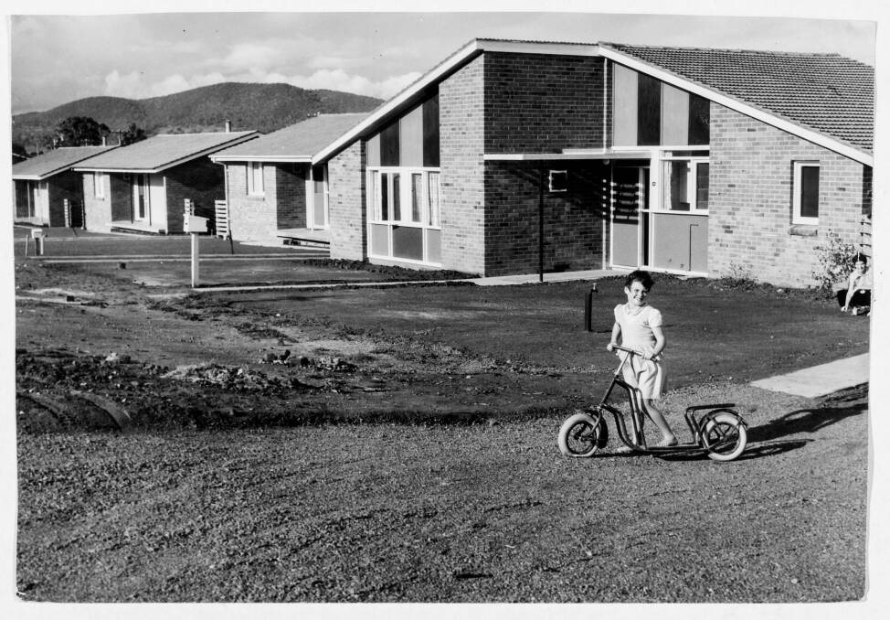 New houses in O’Connor, Canberra, September 8, 1958. Part of the Fairfax photographic archive recently acquired by Canberra Museum and Gallery. Photo: Supplied