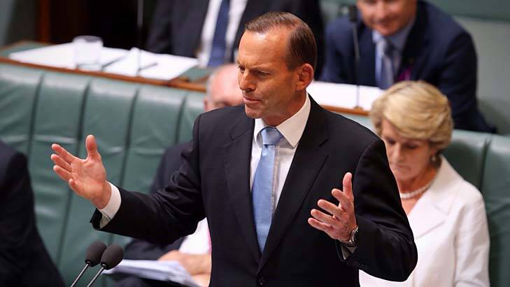 Prime Minister Tony Abbott insisted in question time that there was “every chance” his government's attempt to repeal part three of the Sale Act would pass the Senate. Photo: Andrew Meares