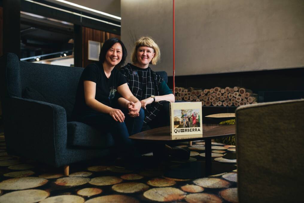 Jane Duong and Victoria Firth-Smith and their book Queerberra.  Photo: Rohan Thomson