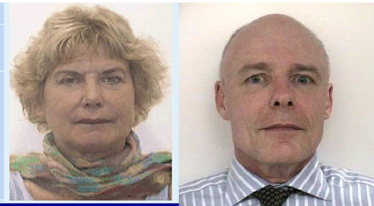 Francisca Boterhoven De Haan and William McCarthy are believed to be missing in bushland west of Nowra. Photo: NSW Police