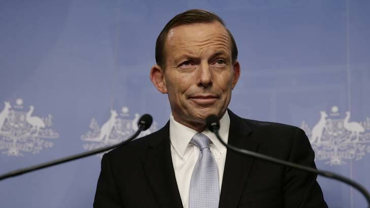 Ye olde Prime Minister of Terra Australis, Tony Abbott, prefers "programme". Photo: Alex Ellinghausen