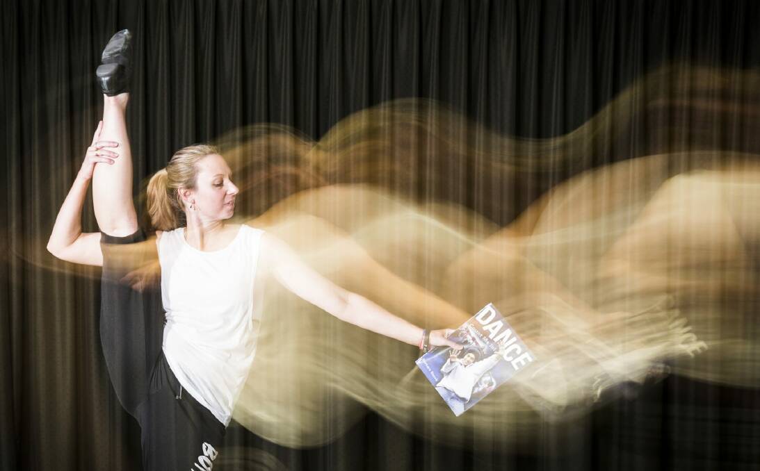 Calwell High School dance teacher Kym Degenhart kick starts her teaching year with the Ausdance ACT's Move Up workshop. Photo: Matt Bedford