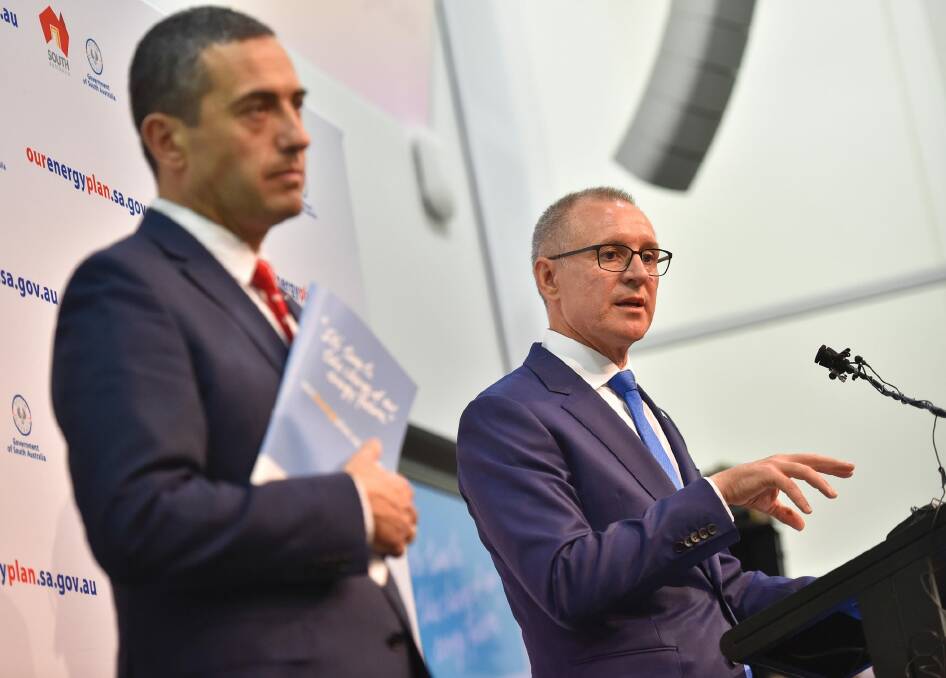 South Australian Premier Jay Weatherill outlines the new energy supply strategy on Tuesday. Photo: AAP