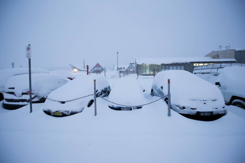 Perisher was covered in 30cm of snow overnight. Photo: Perisher
