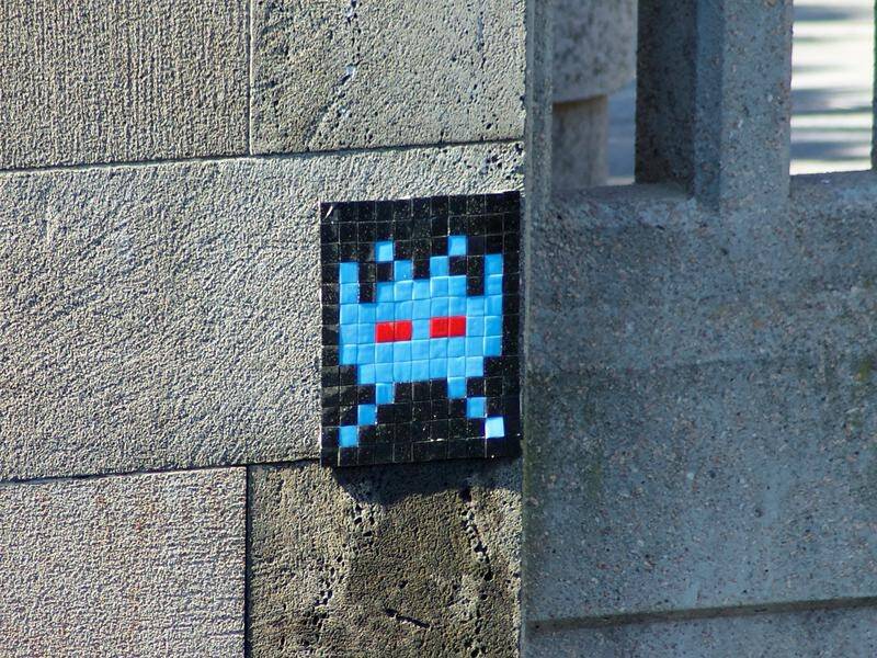 A mosaic created by global street artist Invader will be part of a new exhibition in Melbourne. (PR HANDOUT IMAGE PHOTO)