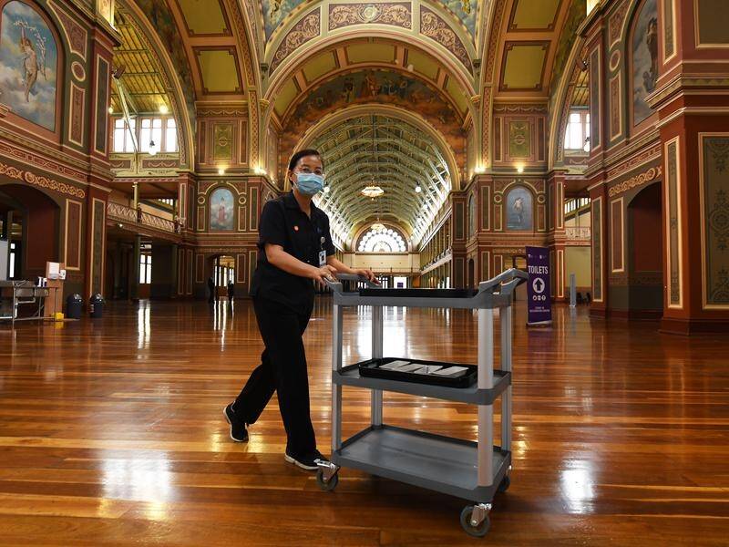 Melbourne's Royal Exhibition Building will be a vaccination centre as part of the national rollout.