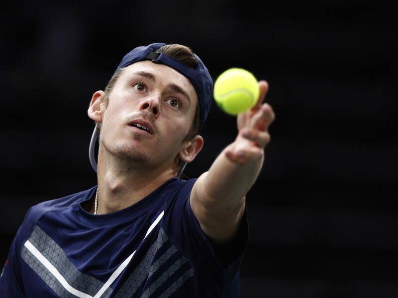 Alex de Minaur has won the Antalya Open final in Turkey after Alexander Bublik retired hurt.