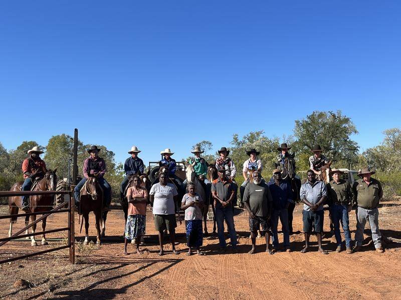 Traditional owners and staff at a remote NT cattle station are blocking a gas exploration company.