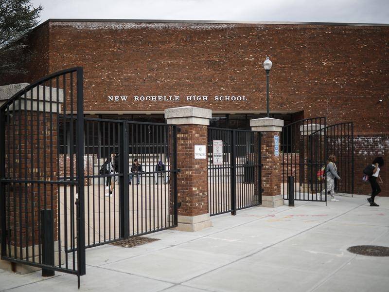 New York is shutting schools, places of worship in New Rochelle that's seen a spike in virus cases.