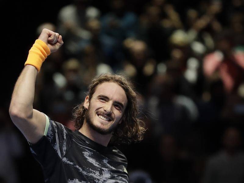 Stefanos Tsitsipas has beaten Roger Federer to reach the decider of the ATP Finals in London.