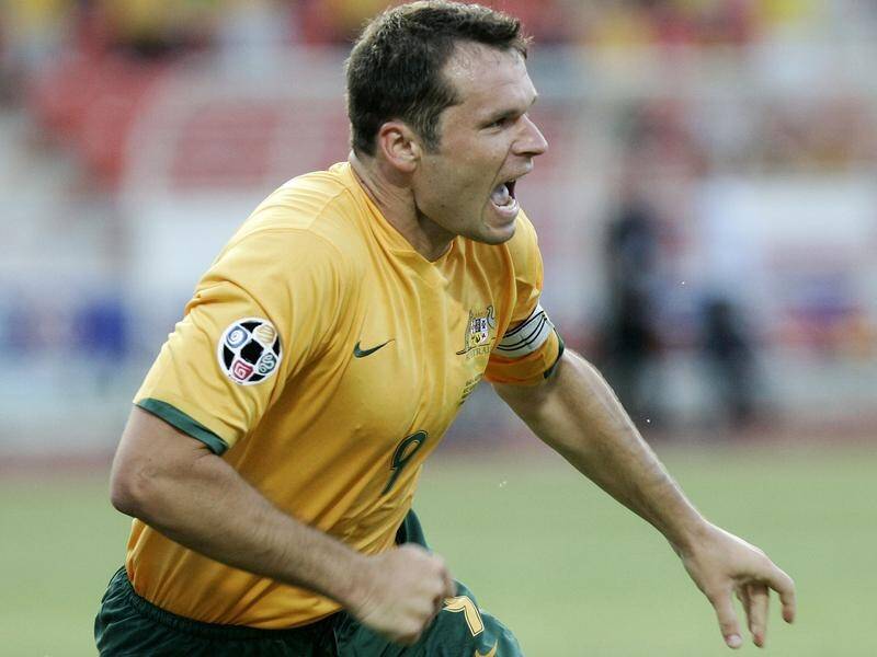 Mark Viduka during his playing days with the Socceroos.