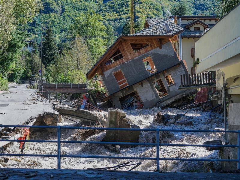 Fierce rains and strong winds have devastated the border regions linking France and Italy.
