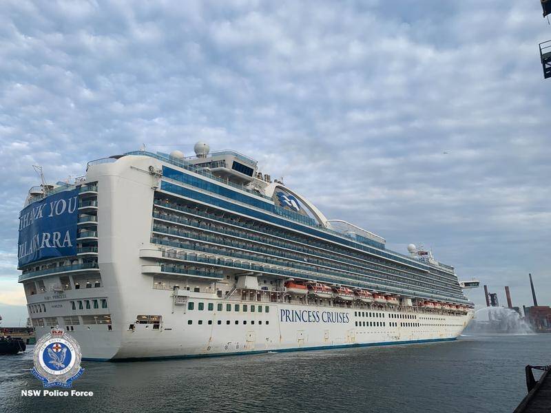 NSW's top cop says he's relieved to see the Ruby Princess cruise ship leave.